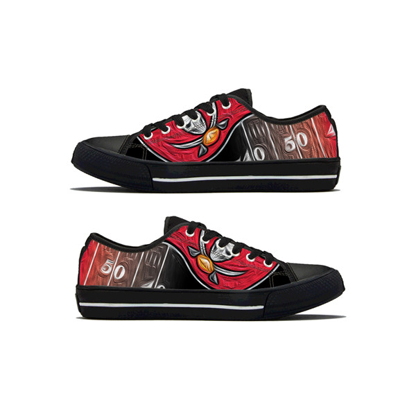 Women's Tampa Bay Buccaneers Low Top Canvas Sneakers 003 Women's Tampa Bay Buccaneers Low Top Canvas Sneakers 003